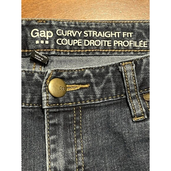 Gap Dark Blue Ladies Curvy Straight Fit Jeans Size 8 GUC - Picture 2 of 7